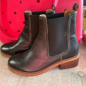 Joie Black Leather Ankle Boots